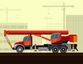 Truck mounted telescopic boom