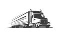 Truck moving, delivery of cargo logo. Van transportation symbol vector Royalty Free Stock Photo