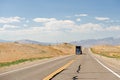 Truck on Nevada desert road