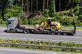 Flatbed truck with Oevermann wheel loader