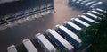 Truck parking. Freight Royalty Free Stock Photo