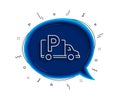 Truck parking line icon. Car park sign. Vector Royalty Free Stock Photo