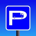 Truck parking sign Royalty Free Stock Photo