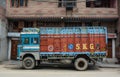 A truck parking on street in Amritsar, India