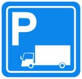 Truck Parking Symbol Sign, Vector Illustration, Isolate On White Background Label. EPS10 Royalty Free Stock Photo