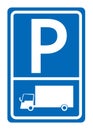 Truck Parking Symbol Sign, Vector Illustration, Isolate On White Background Label. EPS10 Royalty Free Stock Photo