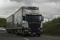 Truck passes on road