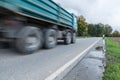 Truck passing by on a national highway, Germany Royalty Free Stock Photo