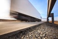 Truck passing through a toll gate on a highway Royalty Free Stock Photo