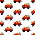 Truck with presents pattern Royalty Free Stock Photo