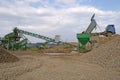 Truck and quarry conveyor