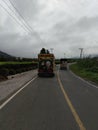 truck race in a remote village in solo city