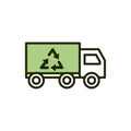 Truck recycle environment ecology line and fill