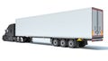 Truck with Reefer Refrigerator Trailer 3D rendering on white background Royalty Free Stock Photo