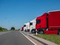 Truck at the rest area on the highway Royalty Free Stock Photo