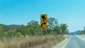 Truck Rollover Warning Highway Sign