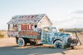Truck at Salvation Mountain, in Slab City, California