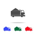 Truck with sand icons. Elements of transport element in multi colored icons. Premium quality graphic design icon. Simple icon for