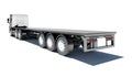 Truck with semitrailer platform