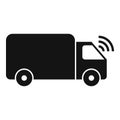 Truck sensor control icon simple vector. Safety traffic