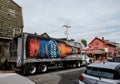 Beer delivery truck seen outside a Bar in Downton Salem, MA.