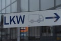 a truck sign in german (LKW Royalty Free Stock Photo