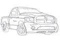 Truck sketch, handdraw Royalty Free Stock Photo