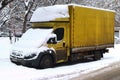 Truck snow swept up