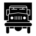 Truck solid icon. Delivery transport vector illustration isolated on white. Auto glyph style design, designed for web Royalty Free Stock Photo