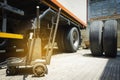 Truck spare wheels ,tire waiting for to change Royalty Free Stock Photo