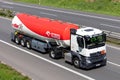 Truck with star tank trailer