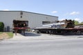 Truck with steel beams Royalty Free Stock Photo