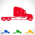 Truck symbol vector. Freight transportation. Royalty Free Stock Photo