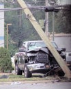 Truck takes out power pole in Bethpage NY