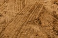 Truck Tire Tracks in Mud Royalty Free Stock Photo