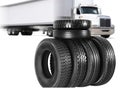 Truck and tires. Royalty Free Stock Photo