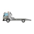 Truck tow vector icon.Cartoon vector icon isolated on white background truck tow. Royalty Free Stock Photo