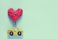 Truck towing woven heart