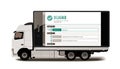 Truck - Tracking system - Packages delivery Royalty Free Stock Photo