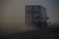 Truck traffic in west Texas sandstorm