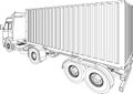 Truck and trailer container van