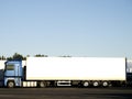 TRUCK TRAILER FRIDGE TRANSPORT Royalty Free Stock Photo