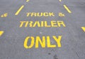 Truck and trailer parking sign Royalty Free Stock Photo