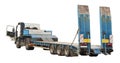 Truck with trailer on white background fore asy selection Royalty Free Stock Photo