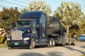 Truck transportation of a Jumbo Jet 747 engine on his way to the repair shop