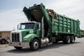 truck transporting recyclables to recycling center