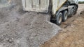 Truck unload gravel Royalty Free Stock Photo