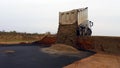 Truck unload gravel Royalty Free Stock Photo