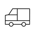 Truck vector icon. Lorry illustration sign. Autotruck symbol or logo. Royalty Free Stock Photo