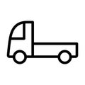 Truck vector icon. Lorry illustration sign. Autotruck symbol or logo. Royalty Free Stock Photo